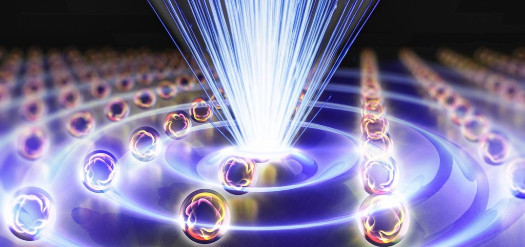 Photonische Raum-Zeit-Kristalle machen es möglich, die Wechselwirkung von Licht und Materie besser auszunutzen. (Abbildung: Xuchen Wang, KIT und Harbin Engineering University)